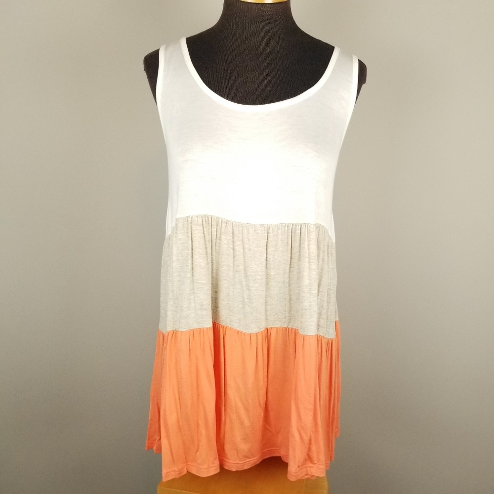 Easel layered tiered tank top tunic, S